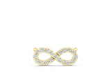 Yellow gold Infinity Pendant with Round Cut Diamonds in Pavé Setting_16