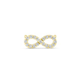 Yellow gold Infinity Pendant with Round Diamond Pavé Setting_16