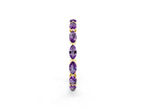 Yellow gold Marquise Amethyst Eternity Band with U-Prong Setting_14