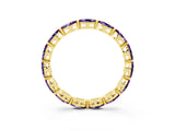 Yellow gold Marquise Amethyst Eternity Band with U-Prong Setting_15