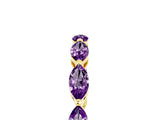 Yellow gold Marquise Amethyst Eternity Band with U-Prong Setting_17