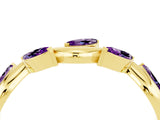 Yellow gold Marquise Amethyst Twisted Band with Prong Setting_10