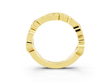 Yellow gold Marquise Amethyst Vine Eternity Band with Bezel Setting_9