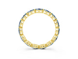 Yellow gold Marquise Aquamarine Eternity Band with U-Prong Setting_15