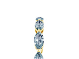 Yellow gold Marquise Aquamarine Eternity Band with U-Prong Setting_17