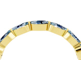 Yellow gold Marquise Aquamarine Prong Set Half-Eternity Band_10