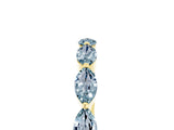 Yellow gold Marquise Aquamarine Prong Set Half-Eternity Band_11