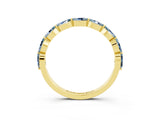 Yellow gold Marquise Aquamarine Prong Set Half-Eternity Band_9