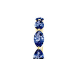 Yellow gold Marquise Blue Sapphire Prong Set Half-Eternity Band_11