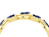 Yellow gold Marquise Blue Sapphire Twisted Band with Prong Setting_10