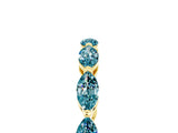 Yellow gold Marquise Blue Topaz Eternity Band with U-Prong Setting_17