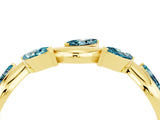Yellow gold Marquise Blue Topaz Twisted Band with Prong Setting_10