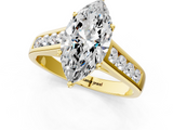 Yellow gold Marquise Brilliant Channel-Set Solitaire Ring with Four-Prong Setting_21