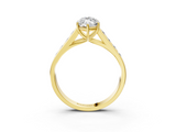 Yellow gold Marquise Brilliant Channel-Set Solitaire Ring with Four-Prong Setting_23