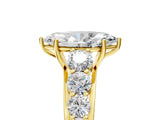 Yellow gold Marquise Brilliant Diamond Pavé Band with Six-Prong Setting_8