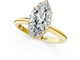 Yellow gold Marquise Brilliant Solitaire Engagement Ring with Six-Prong Setting and Classic Band_21