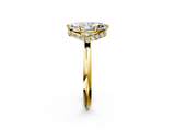 Yellow gold Marquise Brilliant Solitaire Engagement Ring with Six-Prong Setting and Classic Band_22