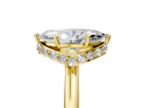 Yellow gold Marquise Brilliant Solitaire Engagement Ring with Six-Prong Setting and Classic Band_25