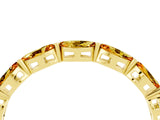 Yellow gold Marquise Citrine Eternity Band with U-Prong Setting_16