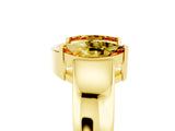 Yellow gold Marquise Citrine Open Band Ring with Tension Setting_11