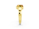 Yellow gold Marquise Citrine Open Band Ring with Tension Setting_8
