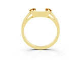 Yellow gold Marquise Citrine Open Band Ring with Tension Setting_9