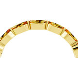 Yellow gold Marquise Citrine Prong Set Half-Eternity Band_10