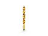 Yellow gold Marquise Citrine Prong Set Half-Eternity Band_8