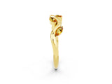 Yellow gold Marquise Citrine Twisted Band with Prong Setting_8