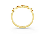 Yellow gold Marquise Citrine Twisted Band with Prong Setting_9