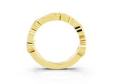 Yellow gold Marquise Citrine Vine Eternity Band with Bezel Setting_9