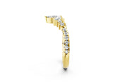 Yellow gold Marquise Cluster Diamond Pavé Band with Prong Setting_21