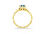 Yellow gold Marquise Cut Aquamarine Solitaire Engagement Ring with Classic Band and Four-Prong Setting_27