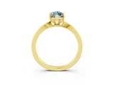 Yellow gold Marquise Cut Aquamarine Solitaire Engagement Ring with Classic Band and Four-Prong Setting_47