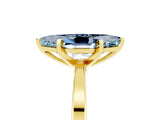 Yellow gold Marquise Cut Aquamarine Solitaire Engagement Ring with Classic Band and Four-Prong Setting_49