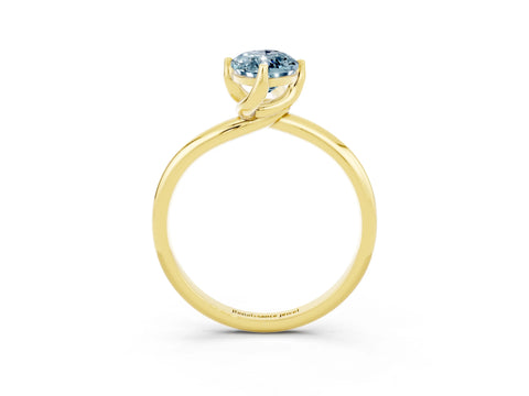 Yellow gold Marquise Cut Aquamarine Solitaire Engagement Ring with Four-Prong Setting and Classic Band_15