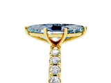 Yellow gold Marquise Cut Aquamarine Solitaire Pavé Band with Four-Prong Setting_5