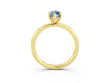 Yellow gold Marquise Cut Aquamarine Solitaire Ring with Thin Band and Four-Prong Setting_15