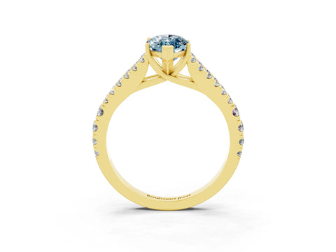 Yellow gold Marquise Cut Aquamarine Split Shank Pavé Engagement Ring with Four-Prong Setting_15