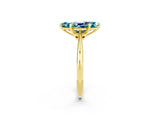 Yellow gold Marquise Cut Blue Topaz Solitaire Engagement Ring with Classic Band and Four-Prong Setting_26