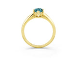Yellow gold Marquise Cut Blue Topaz Solitaire Engagement Ring with Classic Band and Four-Prong Setting_27