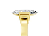 Yellow gold Marquise Cut Brilliant Solitaire Diamond Ring with Channel Set Band and Bar Prong Setting_29