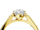 Yellow gold Marquise Cut Channel Set Solitaire Engagement Ring with Four-Prong Setting_232