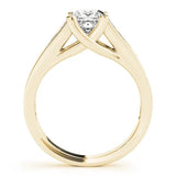Yellow gold Marquise Cut Channel Set Solitaire Ring with Four-Prong Setting 2