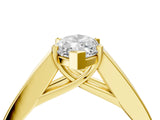 Yellow gold Marquise Cut Channel Set Solitaire Ring with Four-Prong Setting_10
