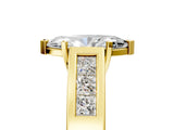 Yellow gold Marquise Cut Channel Set Solitaire Ring with Four-Prong Setting_11