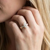Yellow gold Marquise Cut Channel Set Solitaire Ring with Four-Prong Setting_20