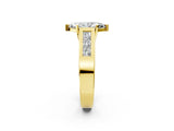 Yellow gold Marquise Cut Channel Set Solitaire Ring with Four-Prong Setting_8
