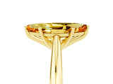 Yellow gold Marquise Cut Citrine Solitaire Engagement Ring with Cathedral Setting and Four-Prong Mount_71