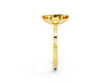 Yellow gold Marquise Cut Citrine Solitaire Engagement Ring with Classic Band and Four-Prong Setting_26